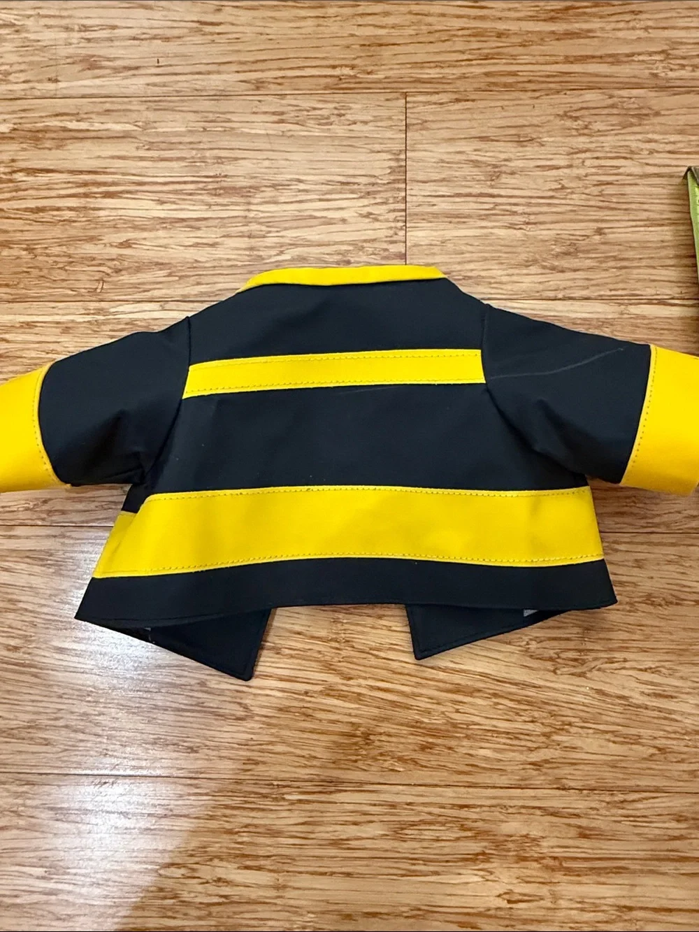 Toys Black Jacket with Bold Yellow Fire-Stripe Accents